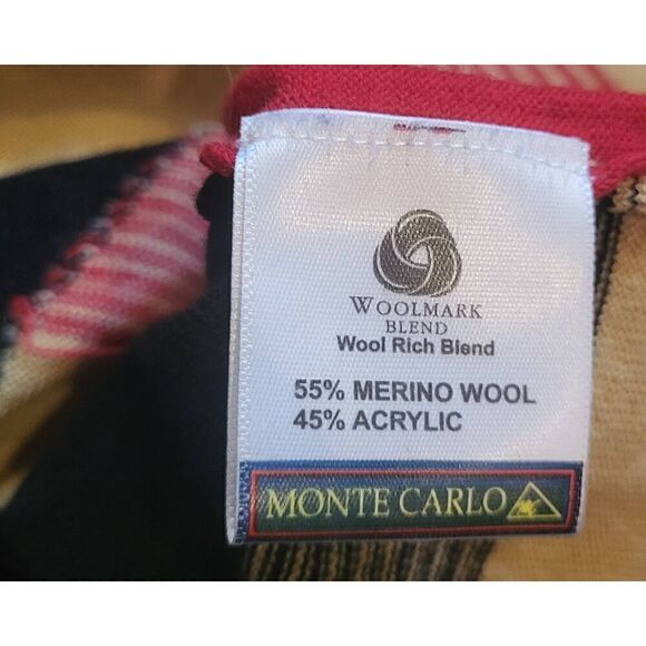 Monte Carlo Sweater Women's XS Stripe Alpha Gold Merino Wool 3/4 Sleeve - Picture 4 of 4